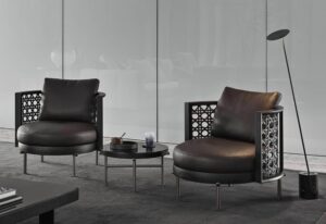 TORII NEST armchairs by NENDO, designed in 2020