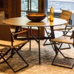 SEAX collection - dining table and armchairs - designer JEAN-MARIE MASSAUD