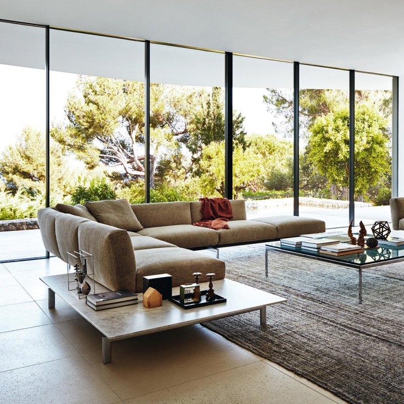 AVIO SOFA SYSTEMS by PIERO LISSONI; SIDE TABLE PLATNER by WARREN PLATNER 1966