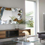 CHRISTINE MIRROR IN FUSED GLASS BY DANTE O. BENINI ‚Äì LUCA GONZO & HELIDON XHIXHA