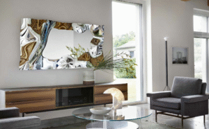 CHRISTINE MIRROR IN FUSED GLASS BY DANTE O. BENINI ‚Äì LUCA GONZO & HELIDON XHIXHA