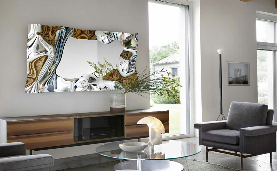 CHRISTINE MIRROR IN FUSED GLASS BY DANTE O. BENINI ‚Äì LUCA GONZO & HELIDON XHIXHA