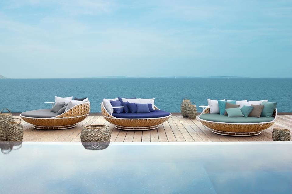 SWINGREST is the ultimate hanging sofa, perfect for suspending on a terrace or veranda, or even indoors - designer DANIEL POUZET