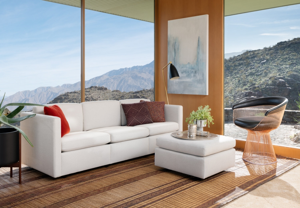 PFISTER SOFA AND OTTOMAN BY CHARLES PFISTER 1971