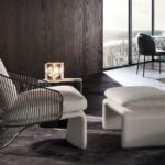 COLETTE berg√®re and footstool by RODOLFO DORDONI