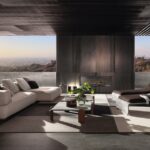 Sofa, ottoman and coffee tables FLORIDA, daybeds with reclining back HALLEY - designer RODOLFO DORDONI