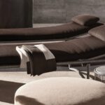 Daybeds with reclining back HALLEY, ottoman FLORIDA, coffee table CAULFIELD - designer RODOLFO DORDONI