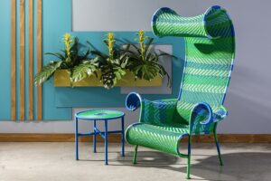 Armchair SHADOWY ‚Äì designer TORD BOONTJE; low table BANJOOLI - designer SEBASTIAN HERKNER