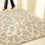 WOOL AND VISCOSE IN RELIEF RUG EPHEMERE