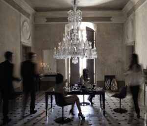 Crystal chandelier 48 lights Z√âNITH.Available in 2 Sizes and the number of lights ranges  from 6 to 24.