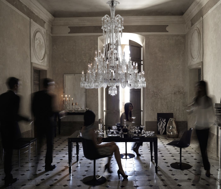 Crystal chandelier 48 lights Z√âNITH.Available in 2 Sizes and the number of lights ranges  from 6 to 24.