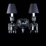 Z√âNITH BLACK wall scone. PHILIPPE STARCK has restyled the Baccarat Z√©nith collection with his usual talent, reverting to the tradition of black crystal - a shade that reveals the power and sculptural dimension of this emblematic creation.