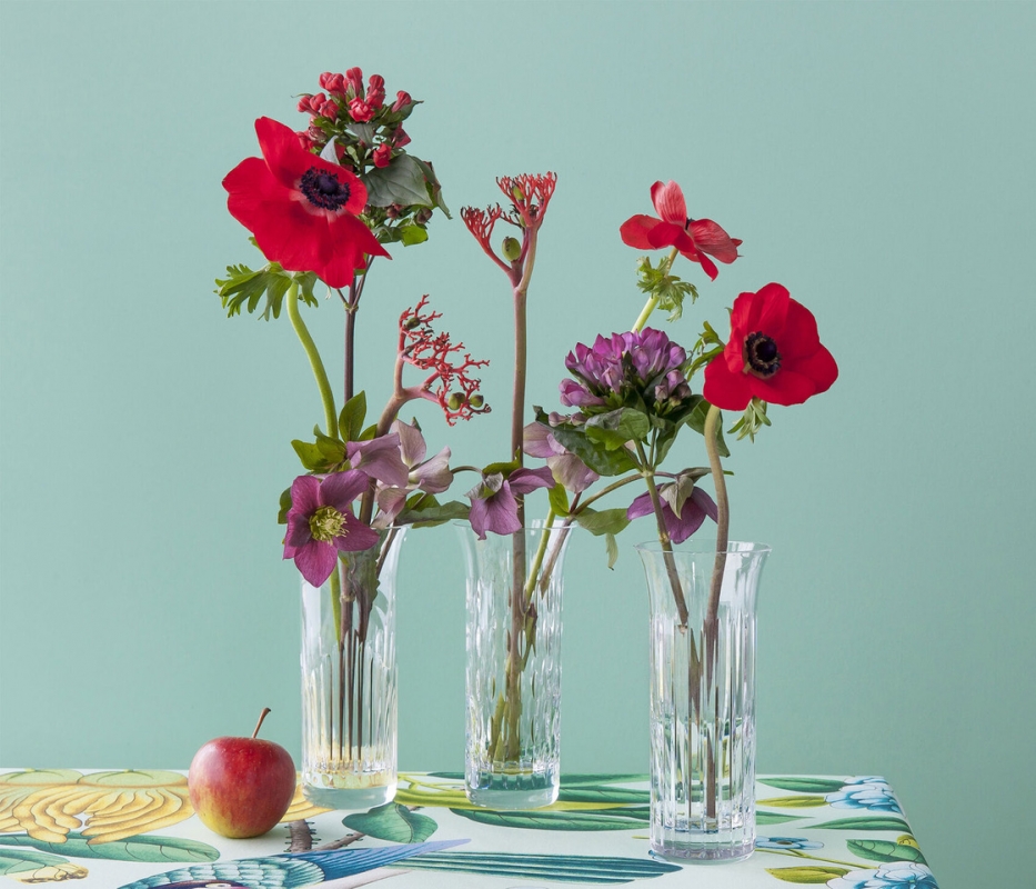 FLORA vase set. The FLORA vases set features three distinctive styles for a spectacular trio arrangement, or standalone floral designs.