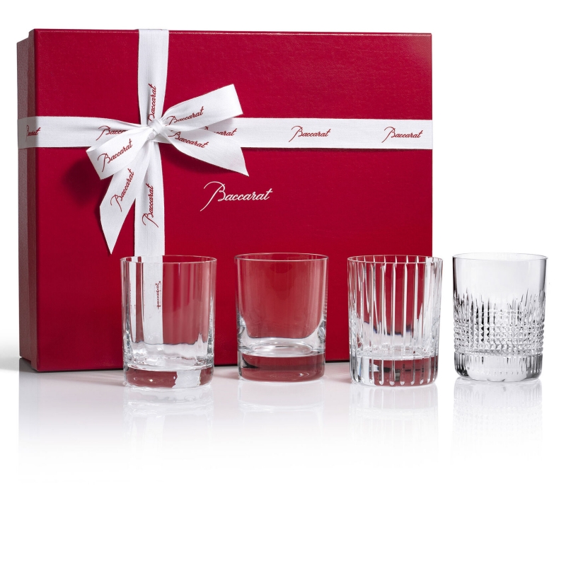 4 ELEMENTS set. 4 cocktails as served exclusively at the Baccarat Hotel New York inspired by the four elements that make the legendary Baccarat crystal. This box contains 4 tumblers: the PERFECTION, MONTAIGNE, NANCY and HARMONIE measuring 10.5 cm. Price ‚Ç¨380