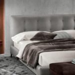 THE ANDERSEN BED QUILT HEADBOARD IS LIGHTLY QUILTED, PLACING THIS BED IN A MORE TRADITIONAL AND DECORATIVE STYLISTIC VEIN, DEPENDING ON THE UPHOLSTERY MATERIAL SELECTED - DESIGNER RODOLFO DORDONI