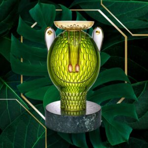 Imagined by JAIME HAYON , the FAUNACRYSTOPOLIS COLLECTION  forms a happy tribe of six crystal animals in a limited edition, including a joyful FROG WITH GOLDEN EYES!