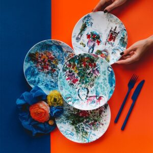 LES BOUQUETS DE FLEURS by  MARC CHAGALL.