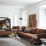 SOFA HIRO BY DAMIAN WILLIAMSON 2018 , CHAIR FENIS BY CARLO MOLLINO 1959