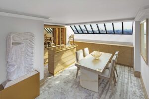 LALIQUE SUITE'S BAR AREA  by PATRICK HELLMANN at HOTEL PRINCE DE GALLES, PARIS