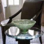 VICTOIRE ARMCHAIR NUMBERED EDITION, CLEAR CRYSTAL, BLACK LACQUERED AND IVORY SILK.