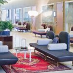 MY BEAUTIFUL BACKSIDE SOFA BY NIPA DOSHI & JONATHAN LEVIEN, FERGANA SIDE TABLE BY PATRICIA URQUIOLA - CLARION ARLANDA HOTEL STOCKHOLM, SWEDEN, 2012  INTERIORS: ANDERS BJ√ñRK√âN ARCHITECTURE: ANDERS BJ√ñRK√âN PHOTO CREDIT: ALEXANDER LAGERGREN