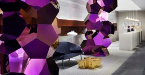 DOODLE SOFA BY FRONT - INTERCONTINENTAL MARINA HOTEL DUBAI, UAE, 2016  INTERIORS: DRAW LINK GROUP PHOTO CREDIT: DRAW LINK GROUP