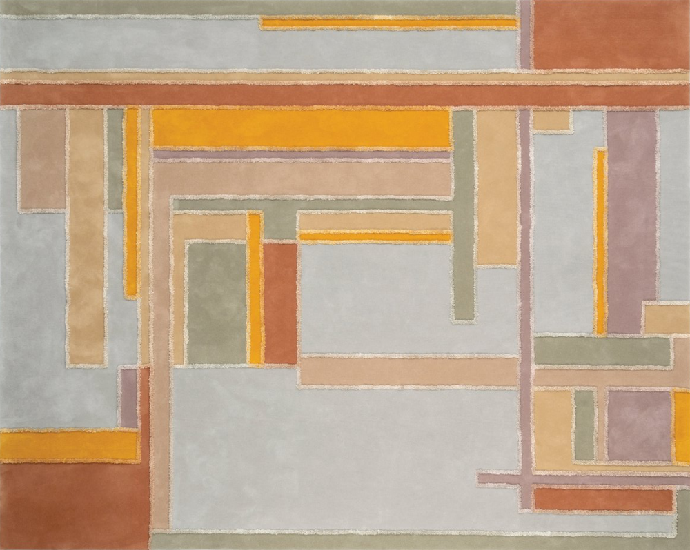 ALLEGORY I RUG OF 98% WOOL AND 2% DULL SILK BY EDWARD FIELDS