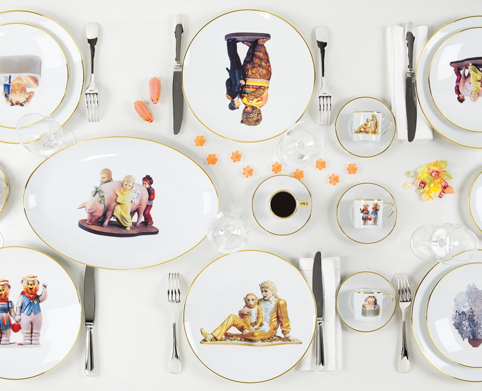 PORCELAIN TABLEWARE BANALITY SERIES - DESIGNER JEFF KOONS