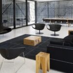 SMOCK AND FJORD ARMCHAIRES BY PATRICIA URQUIOLA - BERESFORD CELLAR DOOR, MCLAREN VALE, AUSTRALIA, 2016  INTERIORS: ENOKI PTY LTD ARCHITECTURE: ALEXANDER BROWN ARCHITECTS PHOTO CREDIT: CR3 STUDIO