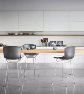 BERTOIA MOLDED SHELL BARSTOOL BY HARRY BERTOIA 1960