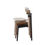 BICE chair designed by E-ggs. BICE is a slim and sometimes unusual chair. Its essential design is juxtaposed by its flap-ears backrest, which balances and characterises its structure