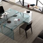 Glass office tables BRIGHT - designer VALERIO COMETTI