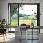 BIG WAVE TABLE WITH DV GLASS BASE  BY. LUDOVICA + ROBERTO PALOMBA