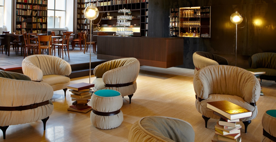 CHUBBY CHIC ARMCHAIR AND POUF BY DIESEL CREATIVE TEAM - BOUTIQUE HOTEL ZURICH, SWITZERLAND, 2015