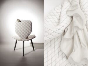 Low chair BAVARESK - designer CHIRSTOPHE DE LA FONTAINE