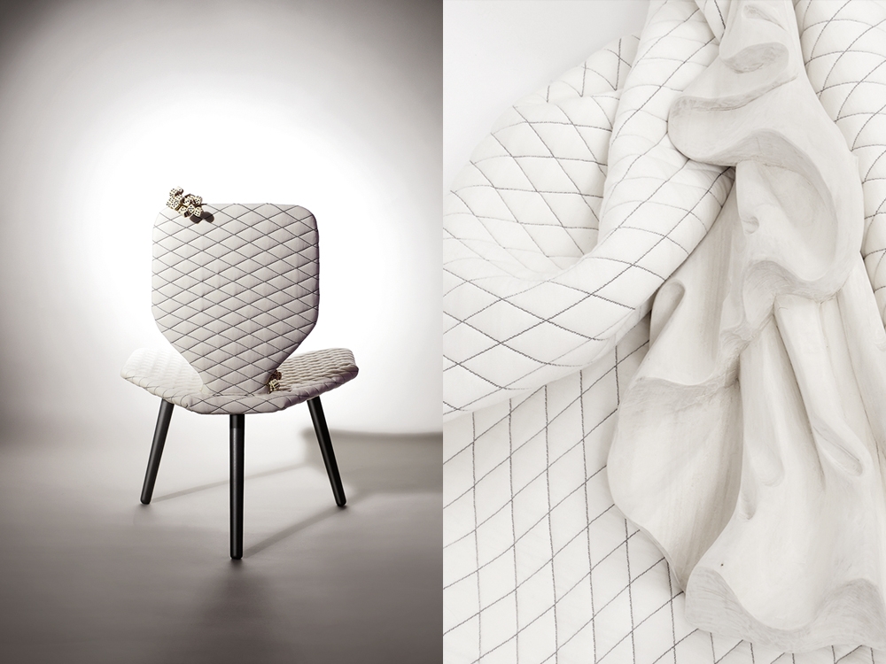 Low chair BAVARESK - designer CHIRSTOPHE DE LA FONTAINE