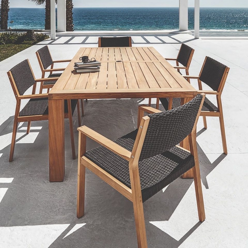 SQUARE dining table and MAZE dining chairs by POVL ESKILDSEN