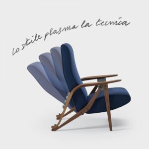 ARMCHAIR GILDA BY CARLO MOLLINO 1953.GILDA, AN EVOCATIVE NAME OF FEMININITY AND SENSUALITY.A RECLINING ARMCHAIR WITH FOUR POSITIONS, WHICH REPRESENTS MOLLINO'S ECLECTIC STYLE.THE FRONT LEGS ARE JOINED TO THE REAR ONES WITH A SINGLE PIECE OF SOLID WOOD WHERE THE WELCOMING ARMREST TAKES SHAPE, SIMILAR TO A LEAF, LARGE ENOUGH TO HOLD A BOOK OR A PAIR OF GLASSES.  THE SEAT AND BACKREST SEEK ERGONOMICS AND COMFORT.