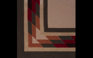 CANYON BORDER I RUG OF 91% WOOL AND 9% DULL SILK BY EDWARD FIELDS