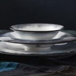 Poetic and technological, the table set with the √âTHER collection of RICHARD GINORI, designed by CONSTANCE GUISSET, becomes a sensorial voyage, for the eyes and the taste buds.