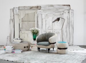 CHUBBY CHIC ARMCHAIR AND OTTOMANS BY DIESEL CREATIVE TEAM, 2010