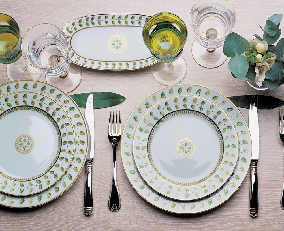 PORCELAIN TABLEWARE CONSTANCE GREEN