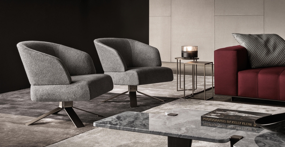 CREED small swivel armchair by RODOLFO DORDONI