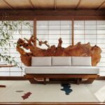 DARK MOON II RUG OF 89% BERBER WOOL, 6% WOOL AND 5% SILK BY GEORGE NAKASHIMA IN 1959