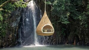 Breathable and private cocoon-lounger NESTREST ‚Äì designers DANIEL POUZET & FRED FRETY