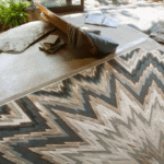 DESERT ROSE I RUG OF 76% BERBER WOOL AND 24% DULL SILK BY EDWARD FIELDS