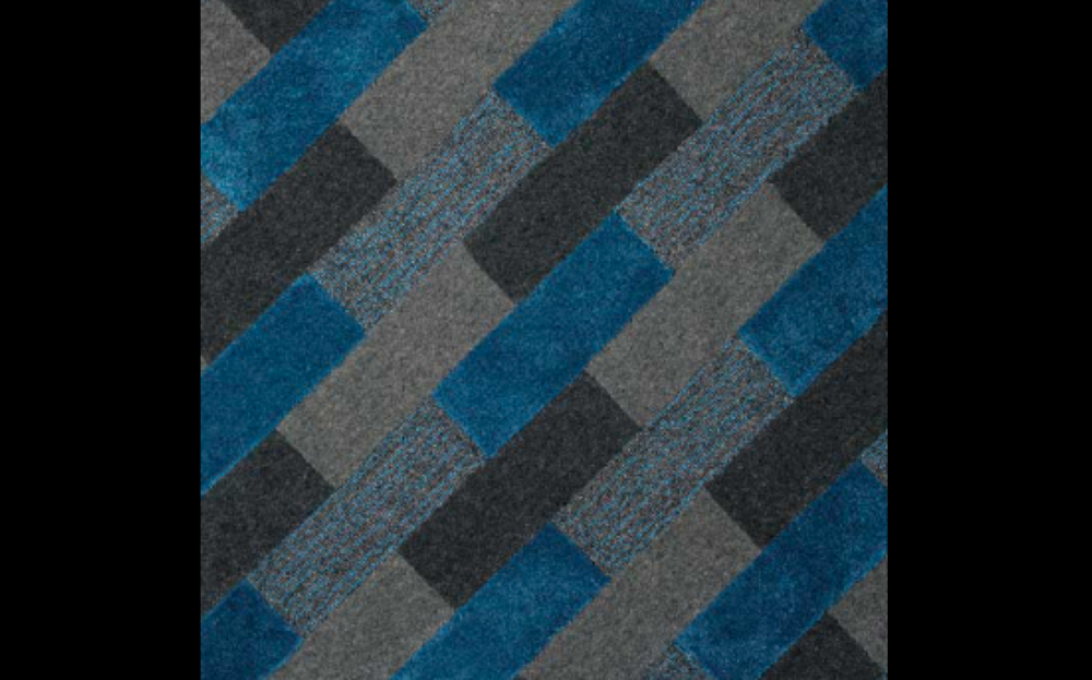 DESERT TRAILSI RUG OF 66% BERBER WOOL, 25% DULL SILK AND 9% WOOL BY EDWARD FIELDS