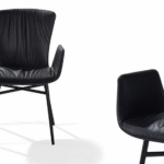 DEXTER ARMCHAIR WITH A STURDY STEEL FRAME AND WITH DRAPERY 2058 BY GINO CAROLLO 2015