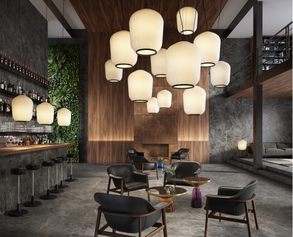 PLISS√âE pendant lamp by SEBASTIAN HERKNER ‚Äì 2023. Made of mouth-blown opal glass, the PLISS√âE lampshade balances in the air like a delicate balloon of light. The elaborately pleated structure is handcrafted in a traditional Italian manufactory, lending the luminaire its soft, almost textile look. To a certain extent, SEBASTIAN HERKNER‚Äôs design references the famous paper lanterns from Japan and the lighting design by ISAMU NOGUCHI. The glass shade of PLISS√âE is frosted white on both the interior and exterior surface, creating a pleasant ambient light and also a light cone directed downwards. Two metal rings made of lacquered aluminium ‚Äì optionally in black, bronze or brass ‚Äì are attached to the upper bracket and to the lower opening.