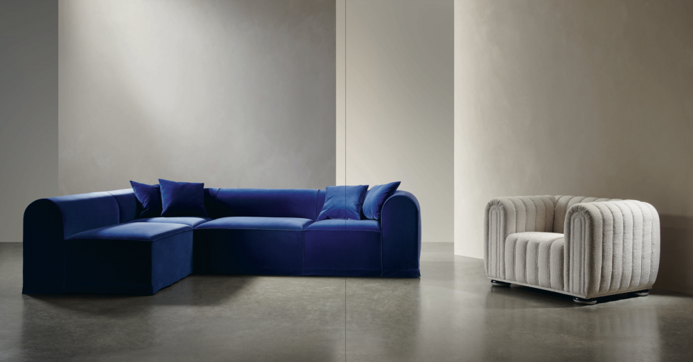 BLOCKS sofa designed NERI&HU. Design duo NERI&HU like to play with opposites and set great store by contemporary products that link with tradition. Their BLOCKS upholstered furniture series for Wittmann picks up on this design approach: organic and geometric at once, the individual low-slung modules lend themselves to a huge variety of combinations andCLUB 1910 armchair designed by JOSEF HOFFMANN‚ÄôS.